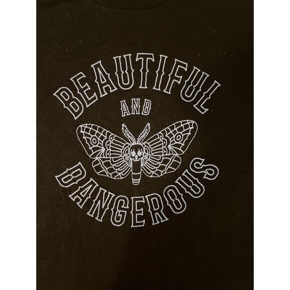 Grunt Style Womens "Beautiful And Dangerous" Black T-Shirt Large - Picture 4 of 7